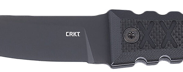 CRKT 2924 HZ4  4.76″ Fixed Tanto Plain Black TiNi SK-5 Steel Blade, Black Textured G10 Handle