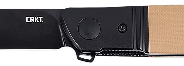 CRKT 5720B Bamboozled  3.34″ Folding Plain Black Oxide D2 Steel Blade, Bronze/Black G10/SS Handle