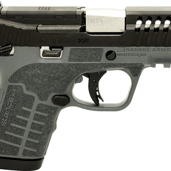 Savage Arms 67058 Stance XR 9mm 13+1 3.20″ Natural Black Nitride Ported Stainless Steel Slide Gray Glass Filled Nylon Grip Ambidextrous
