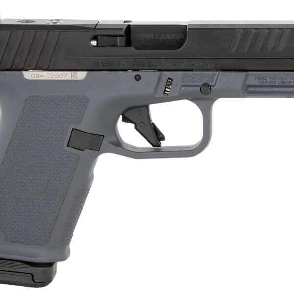 Ruger 19400 RXM  9mm 15+1 4″ Black FNC Nitride Steel Barrel, Black FNC Nitride Optic Ready/Serrated Alloy Steel Slide, Stealth Gray Polymer Frame w/Accessory Rail, Stealth Gray Magpul Enhanced Grip