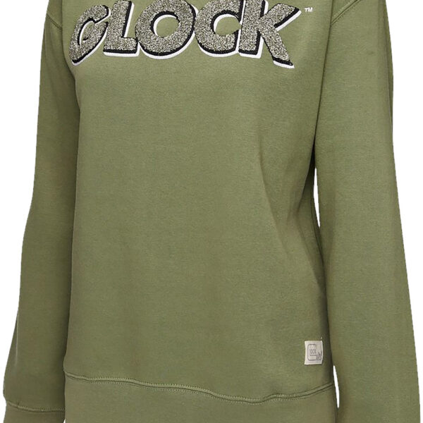 Glock AP96260 Crewneck Raglan Fleece Olive Cotton/Polyester Long Sleeve Small