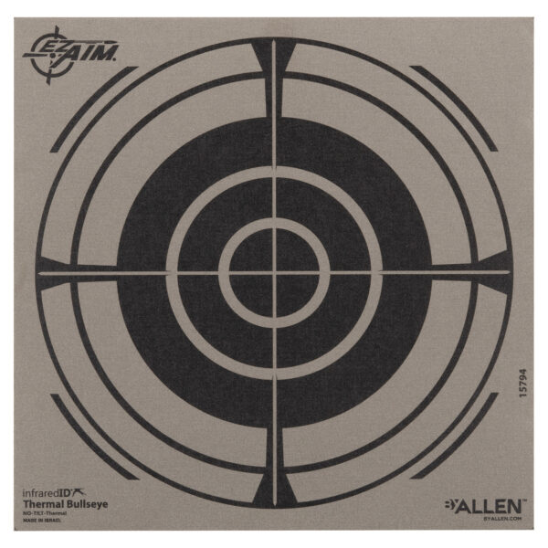 Allen 15794 Thermal Target Bullseye Hanging Paper 8″ x 8″ Black/Gray