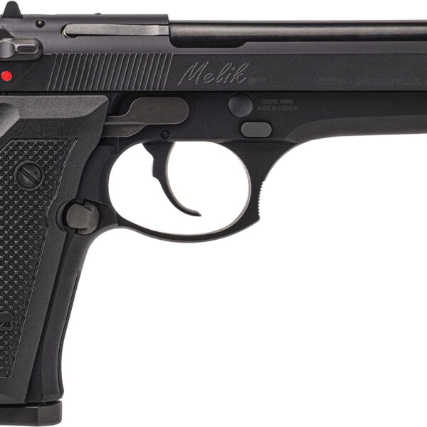Derya Firearms 10LMELIK9TR Melik  9mm Luger 10+1 4.90″ Black Melonite Steel Barrel, Black Melonite Serrated Steel Slide,  Black Aluminum Frame, Black Polymer Grip