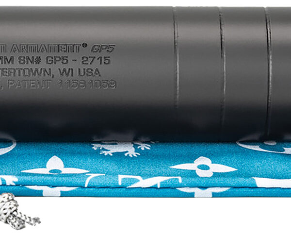 Griffin Armament GAGP5-W GP5 Direct Thread Suppressor 5.56mm 1.50″ Black Cerakote 17-4 PH Stainless Steel 1/2″x28
