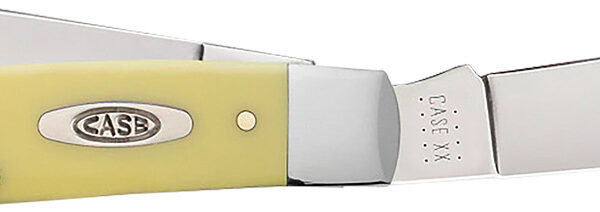 Case 00203 Stockman Large Folding Clip Point/Spey Plain Tumble Polish Carbon Steel Blade/Smooth Yellow Synthetic Handle