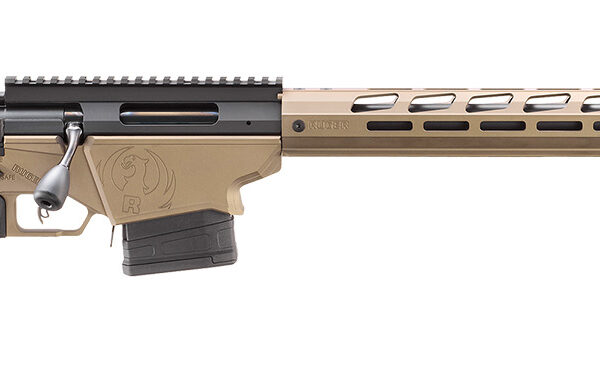 Ruger 18104 Precision  308 Win 10+1 20″ Black Threaded Barrel, Smoked Bronze Cerakote Picatinny Rail Steel Receiver, M-LOK Handguard, Adj Folding Black Stock, Magpul K2-XL Grip
