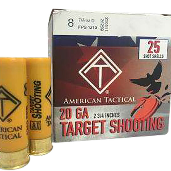 ATI Target Load 20Gauge 2.75″ 7/8oz 8Shot 25 Per Box/10 Case