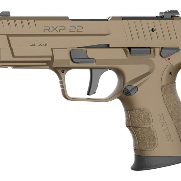 Retay USA RXP22FDE10TH RXP  22 LR 10+1 4″ Black Threaded Barrel, Flat Dark Earth Cerakote RMR/RMSc Optic Ready/Serrated Slide, Flat Dark Earth Cerakote Polymer Frame w/Accessory Rail, Textured Grip