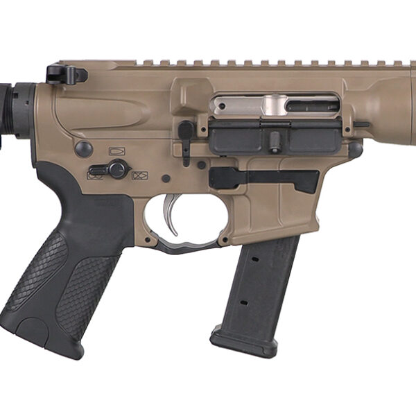 LWRC ICP9CK8SBA3 IC-9 9mm Luger 8.50″ 33+1 Black Nitride Threaded Barrel, Flat Dark Earth Anodized Aluminum Picatinny Rail Receiver, SB Tactical SBA3 Brace, LWRC Ultra Combat Grip, Ambidextrous
