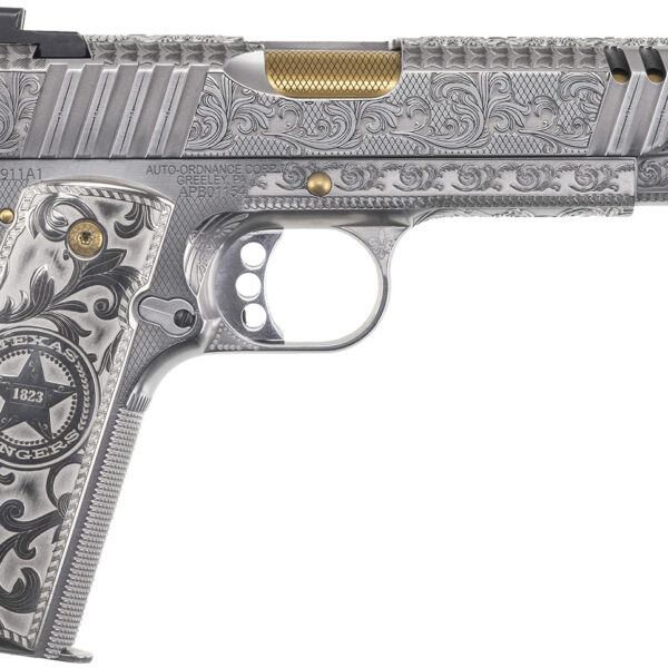 Auto-Ordnance 1911TCAC17 Texas Ranger Special Edition 45 ACP 7+1 5″ Gold Plated PVD