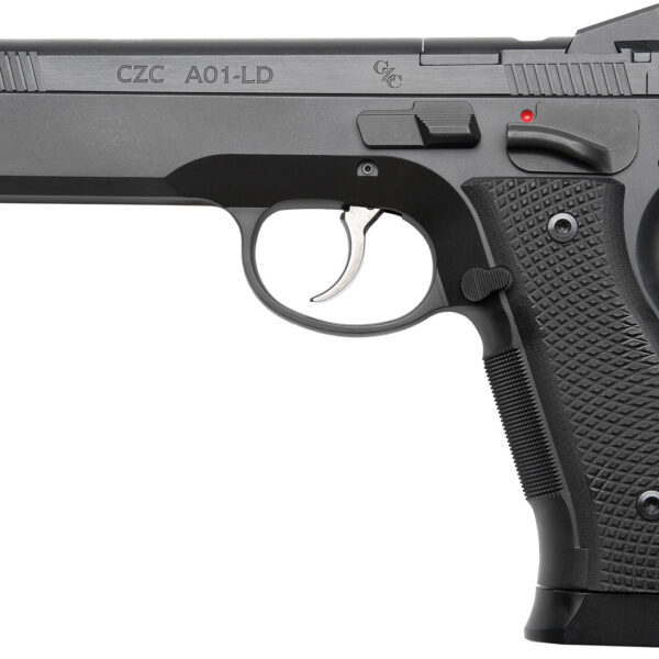 Cz Custom Shop 96336 A01-LD  9mm Luger 19+1 5″ Match Grade Bull Barrel, Black Optic Cut/Serrated Steel Slide, Black Polycoat Steel Frame w/Beavertail, Black G10 Grip, Long Dustcover