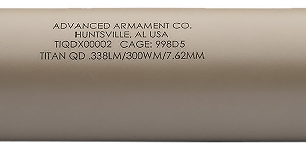 ADVANCED ARMAMENT COMPANY 86601 Titan-QD  338LM/8.6BLK 1.85″ FDE Titanium