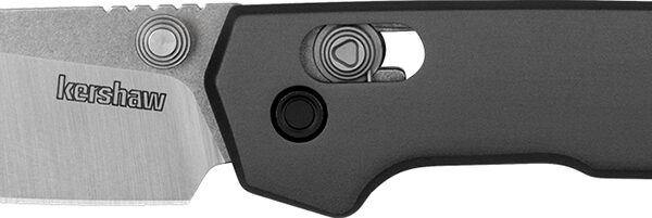 Kershaw 2051R Iridium Mini 3″ Folding Reverse Tanto Plain Stonewashed D2 Steel Blade, Gray Anodized Aluminum Handle