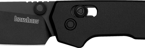 Kershaw 2051RBLK Iridium Mini 3″ Folding Reverse Tanto Plain Black Oxide D2 Steel Blade, Black Anodized Aluminum Handle