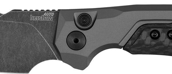 Kershaw 7850 Launch 14 Automatic 3.38″ Cleaver Plain Black Oxide Blackwash CPM 154 SS, Blade Black Anodized Aluminum/Carbon Fiber Handle