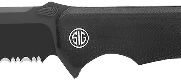 Sig Sauer Knives VA9BBS Validus  3.78″ Folding Drop Point Part Serrated Black PVD M390 Steel Blade, 4.76″ Black Textured G10 Handle