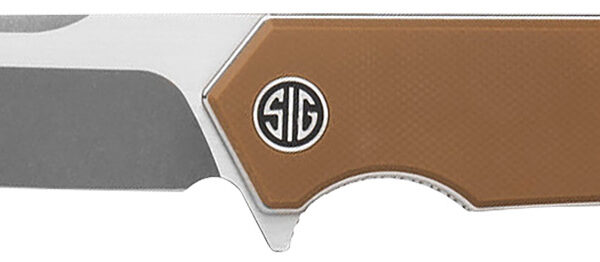 Sig Sauer Knives TS8SBRN Tsuru  3.30″ Folding Tanto Plain Satin 154CM SS Blade, 4.20″ Coyote Brown G10 Handle