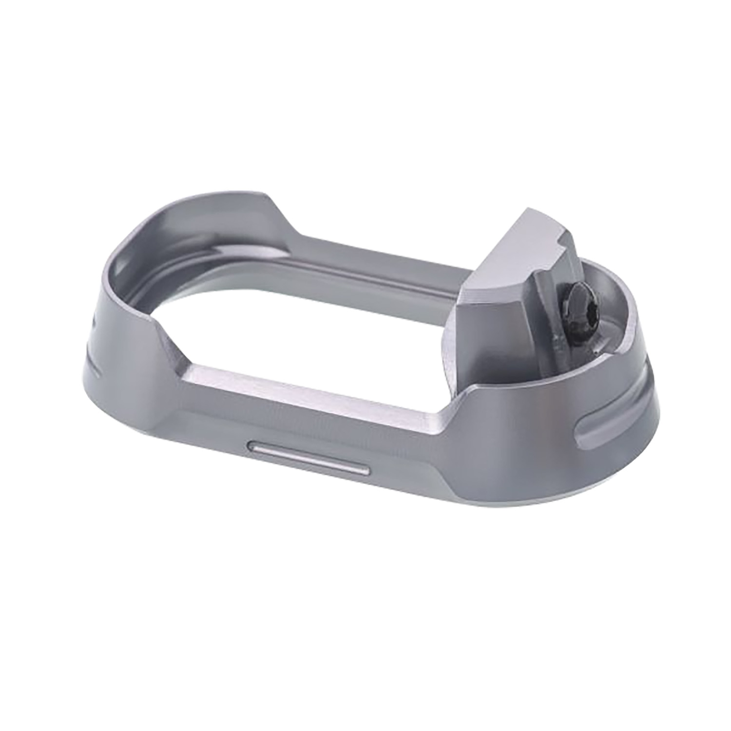 Tyrant CNC TDG17MWG4GREYBLACKSCRE Magwell Fits Glock 17 Gen4 Grey Aluminum