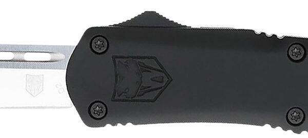 CobraTec Knives MBFS3DNS FS-3  Medium 3″ OTF Drop Point Plain D2 Steel Blade, 4.50″ Black Aluminum Alloy Handle