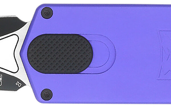 CobraTec Knives CTASPPUR ASP  1.94″ OTF Dagger Plain D2 Steel Blade, 3.31″ Purple Aluminum Handle