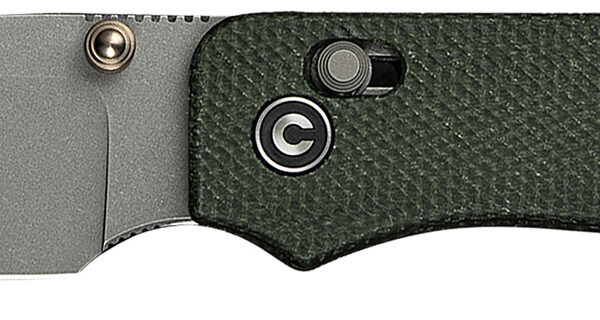 Civivi Knives C23074-3 Baby Banter 2 2.34″ Folding Drop Point Plain Gray Stonewashed Nitro-V Steel Blade, Green Textured Canvas Micarta Handle
