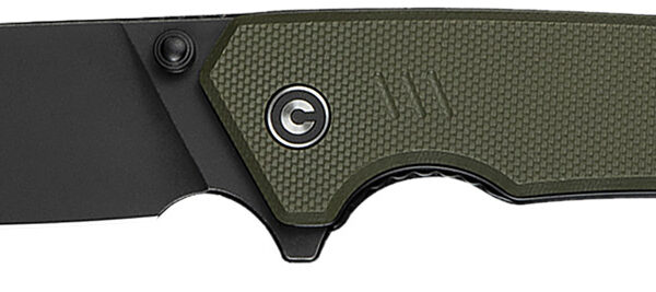 Civivi Knives C24012-2 Merit 3.28″ Folding Drop Point Plain Black Stonewashed 14C28N Steel Blade, OD Green Textured G10 Handle