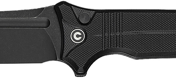 Civivi Knives C23080-1 Neurohaptic EDC 3.74″ Folding Clip Point Plain Black Stonewashed Nitro-V Steel Blade, Black Textured G10 Handle