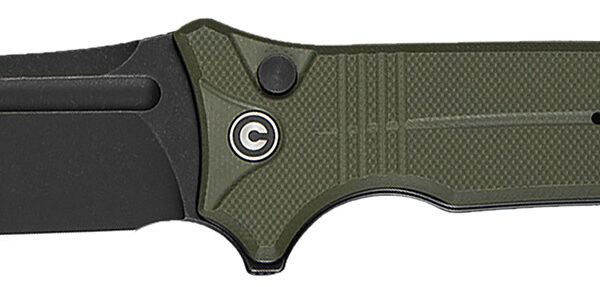 Civivi Knives C23080-3 Neurohaptic EDC 3.74″ Folding Clip Point Plain Black Stonewashed Nitro-V Steel Blade, OD Green Textured G10 Handle