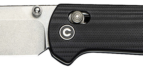 Civivi Knives C23073-1 Yonder 2.88″ Folding Spey Point Plain Stonewashed 14C28N Steel Blade, Black Textured G10 Handle
