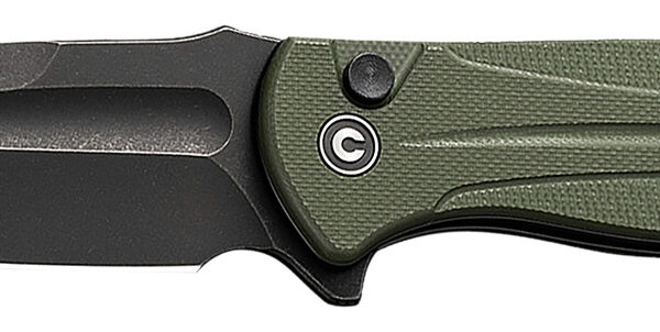 Civivi Knives C23053-2 Incindie 3.48″ Folding Spear Point Plain Black Stonewashed 14C28N Steel Blade, OD Green Textured G10 Handle