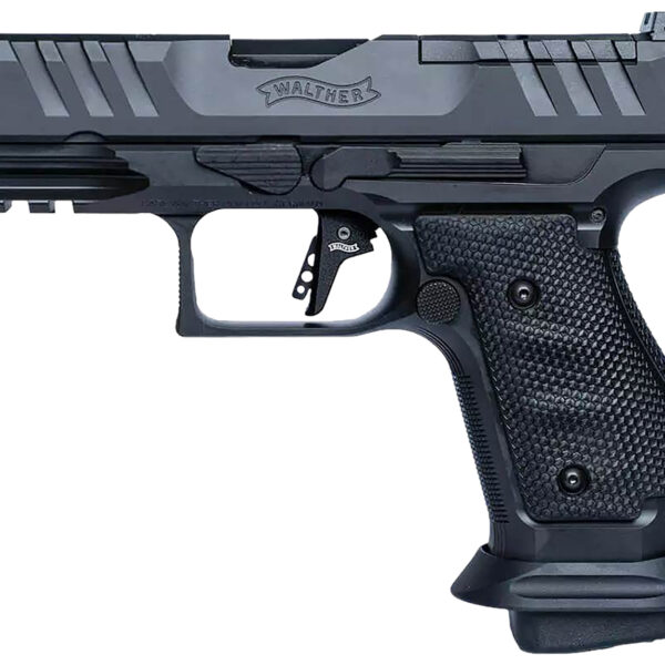 Walther Arms 2896991 PDP Pro Compact Frame 9mm Luger 18+1 4″ Black Steel Barrel, Black Optic Cut/Serrated Steel Slide, Black Steel Frame w/Picatinny Rail, Textured Wraparound Grip