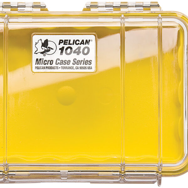 Pelican 1040027100 Micro Case Yellow/Clear Polycarbonate 7.50″ Long