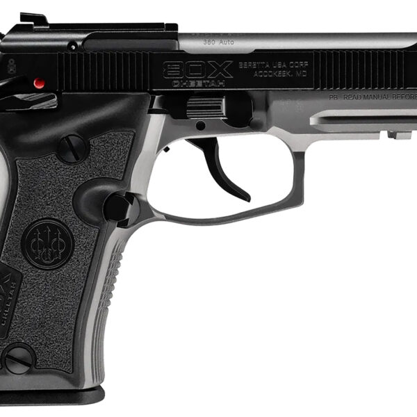 Beretta USA SPEC0716A 80X Cheetah Micro-Compact Frame 380 ACP 13+1 3.90″ Stainless Barrel, Black Stainless Steel Optic Ready/Serrated Slide, Gray Aluminum Frame w/Picatinny Rail, Black Vertec Grip