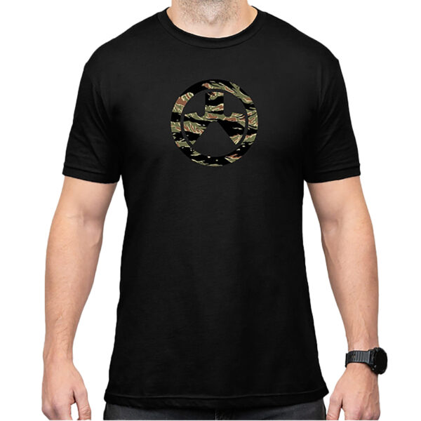 Magpul MAG1292-001-L Tiger Stripe Icon  Black Cotton/Polyester Short Sleeve Large