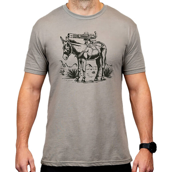 Magpul MAG1528-041-L Burro CVC  Stone Gray Heather Cotton/Polyester Short Sleeve Large