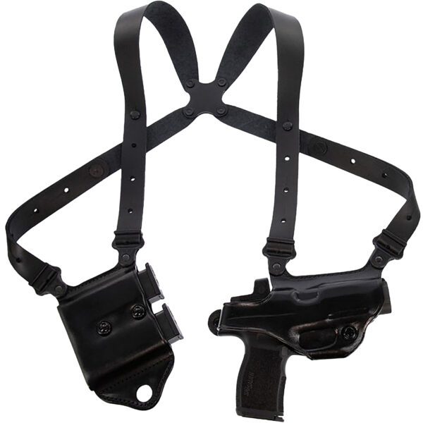 Galco MCII894RB Miami Classic II Shoulder System Shoulder Fits Chest Up To 56″/Sig P365 X Macro Black Steerhide  Right Hand
