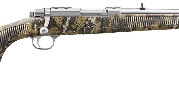 Ruger 7426 77/44 44 Rem Mag 4+1 16.60″ Brushed Stainless Steel Threaded Barrel, Brushed Stainless Steel Receiver w/Integral Scope Mount, Desolve Bare Reduced Camo Synthetic Stock
