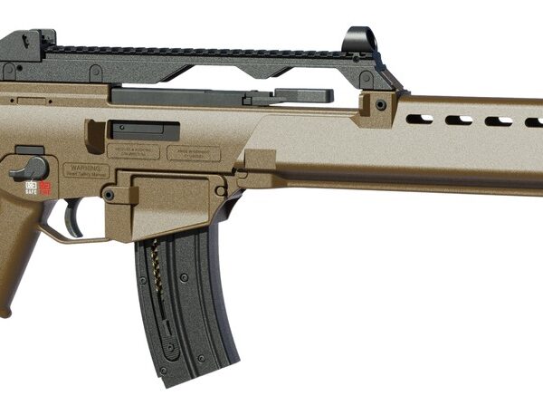 HK 81001321 G36  22 LR 20+1 18.13″ Black Barrel w/Flash Suppressor, Flat Dark Earth Receiver w/Picatinny Rail, Flat Dark Earth Folding Synthetic Stock, Polymer Grip