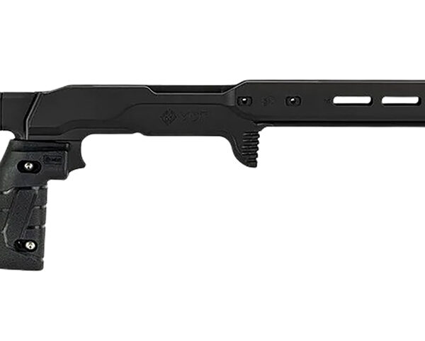 Mdt Sporting Goods Inc 116079BLK ACC Premier Gen2 Chassis Cerakote Black Aluminum Fits Ruger American Rimfire 34.40″ OAL