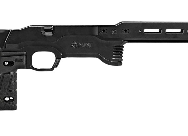 Mdt Sporting Goods Inc 114882BLK ACC Premier Gen2 Chassis System Cerakote Black Aluminum Fits Ruger American Rimfire Right Hand