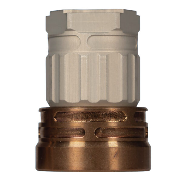 Q LLC ACCE9MOUNTTRILUGCLEAR Erect9r Three-Way Mount 9mm Aluminum/Stainless Steel Clear Hardcoat Anodized Tan