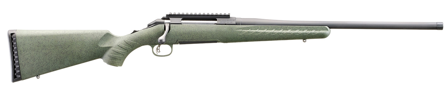 Glenfield 52004 Model A Full Size 243 Win 4+1 20" Matte Black Threaded Barrel, Matte Black Alloy Steel Receiver w/Picatinny Rail, Moss Green Splatter Fixed Synthetic Stock, Thread Protector