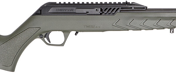 Derya Firearms TM22.STAN.ODG.18 TM22 Standard Full Size 22 LR 10+1 18″ Black Target Barrel, Black Anodized Aluminum Receiver w/Picatinny Rail, OD Green Adjustable Polymer Stock