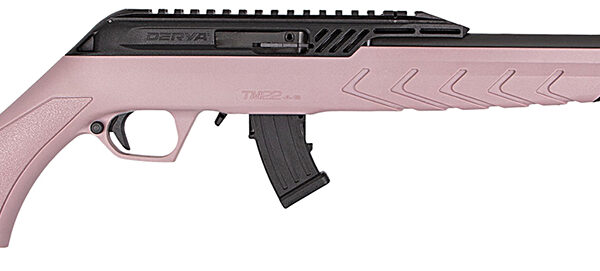 Derya Firearms TM22.STAN.PINK.18 TM22 Standard Full Size 22 LR 10+1 18″ Black Target Barrel, Black Anodized Aluminum Receiver w/Picatinny Rail, Pink Adjustable Polymer Stock
