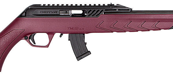 Derya Firearms TM22.STAN.BC.18 TM22 Standard Full Size 22 LR 10+1 18″ Black Target Barrel, Black Anodized Aluminum Receiver w/Picatinny Rail, Black Cherry Adjustable Polymer Stock
