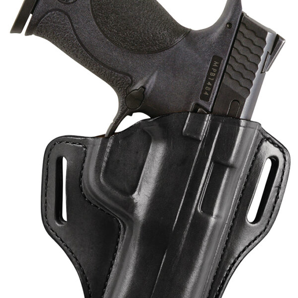 Bianchi 23942 57 Remedy OWB Size 12 Black Leather Belt Slide Fits Colt 1911 Commander Right Hand