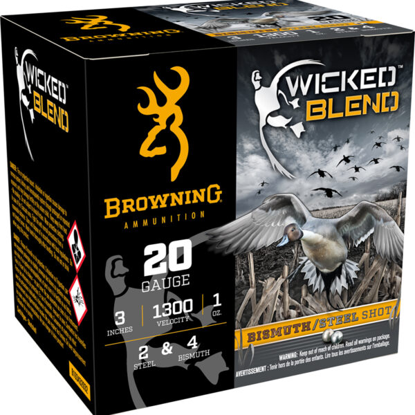 Browning Ammo B193432032 Wicked Blend  20Gauge 3″ 1oz 2/4BI Shot 25 Per Box/10 Case