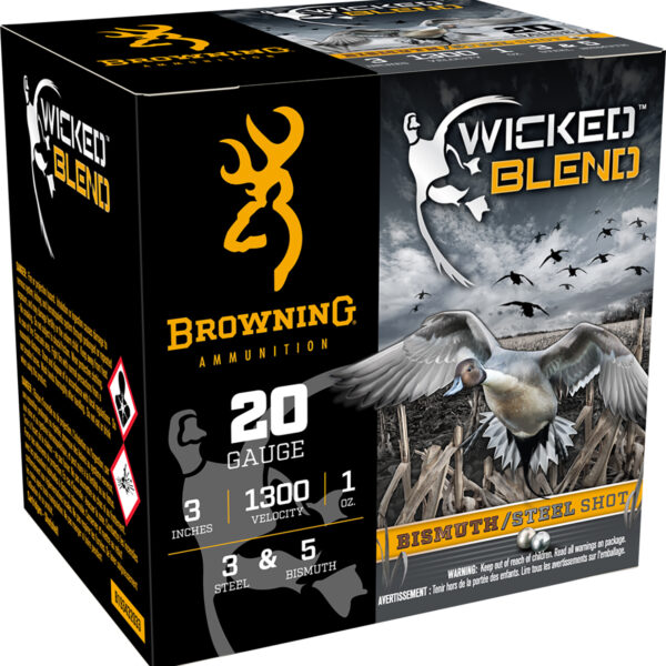 Browning Ammo B193432033 Wicked Blend  20Gauge 3″ 1oz 3/5BI Shot 25 Per Box/10 Case