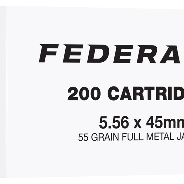 Federal FC556F200 5.56NATO 55gr Full Metal Jacket 200 Per Box/5 Case