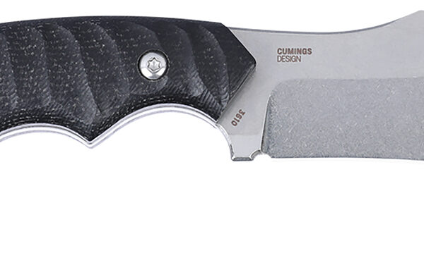 CRKT 3610 Burrower 3.66″ Fixed Clip Point Plain Stonewashed D2 Steel Blade, Black Textured Micarta Handle